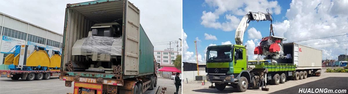 shipment of limestone cutting machine